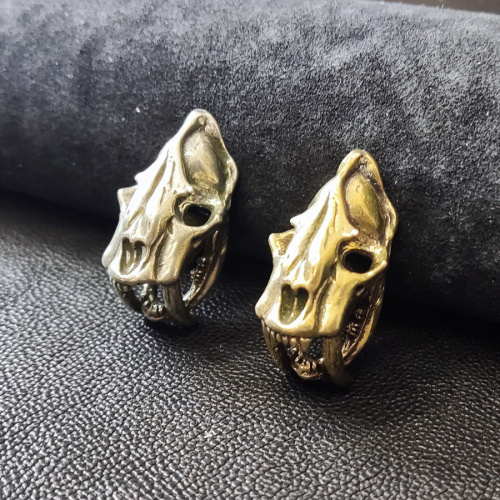 Кончо для кожаных изделий 17 мм Саблезуб Латунь фото 3