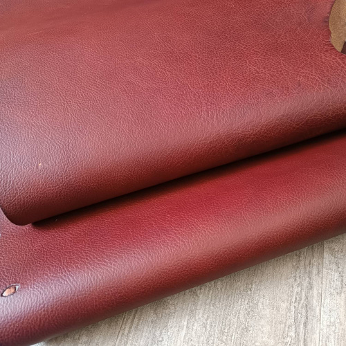 Кожа Пола 1,3 мм растит. дубл. Гранат Azzurro Италия фото 4