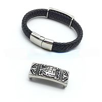 Бусина 13х7 мм для браслетов Парусник Сталь  - купить для кожевенного хобби