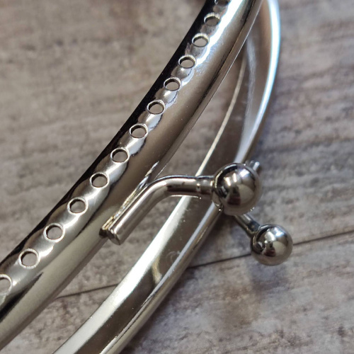 Фермуар пришивной серебро 10-15 см фото 4