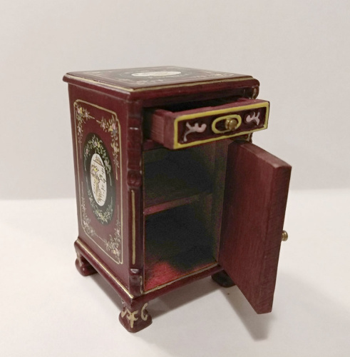 Миниатюра для кукол Тумбочка расписная  D TK-02 - фото товара фото 2