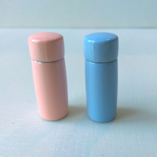 Термос металлический для кукольной кухни Миниатюра 1:6 фото 2