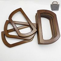 УЦЕНКА! Ручки для сумки деревянные D-образные 16 см, пара  - купить для кожевенного хобби