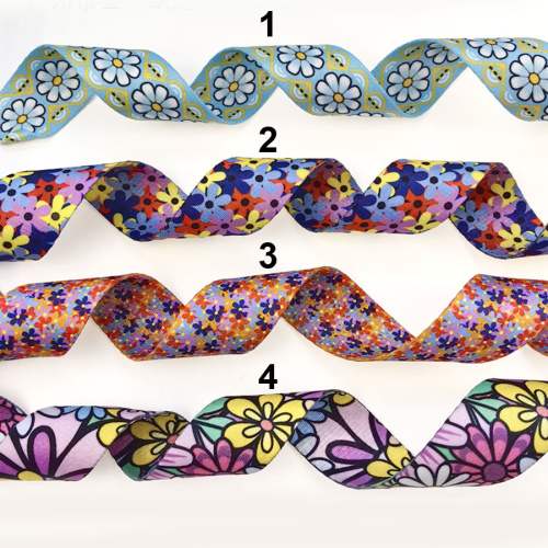 Лента ременная стропа 38 мм Цветы п/э фото 4