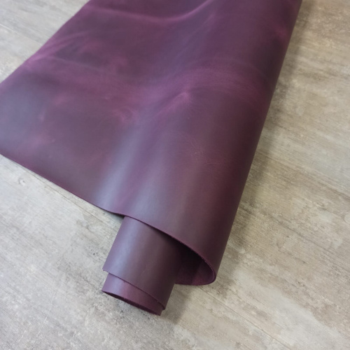 Кожа Крейзи Хорс 1,4-1,6 мм Фуксия Италия фото 3