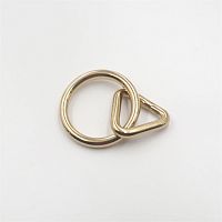 Кольцо + треугольник для недоуздка Латунь  - купить для кожевенного хобби