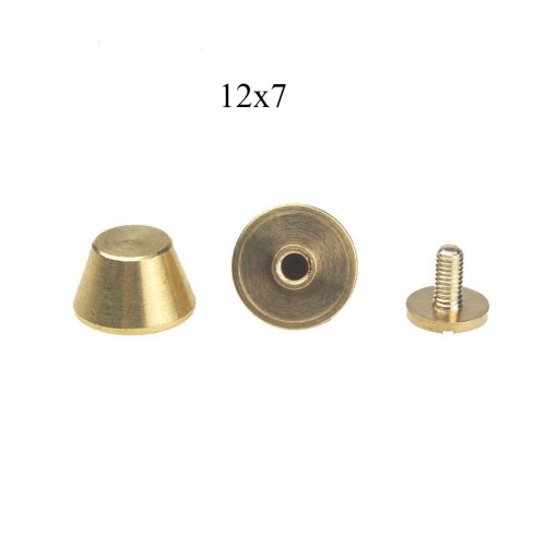 Пукля (ножка) для сумок латунная фото 3