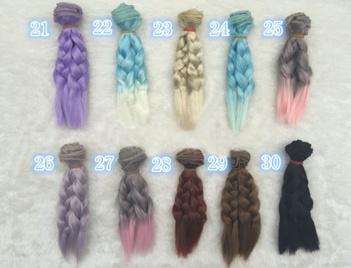 Трессы для кукол 20 см Косы  фото 3