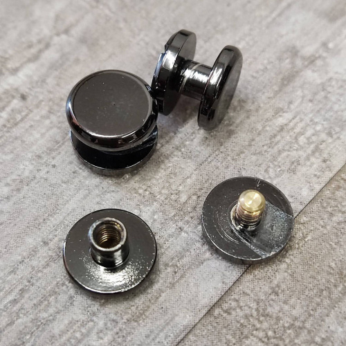 Винт ременной d=10 мм плоский Латунь, черный фото 3 Винт ременной d=10 мм плоский Латунь, черный фото 3