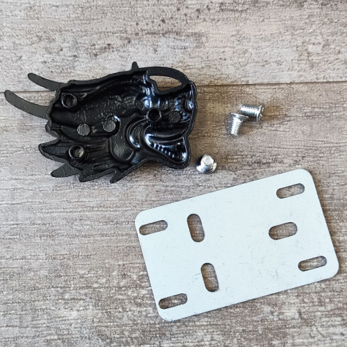 Кончо для кожаных изделий Голова дракона фото 3