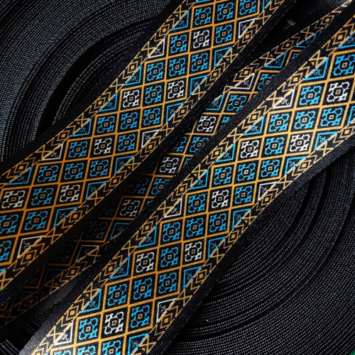 Лента ременная стропа 50 мм Синие ромбы   - фото товара