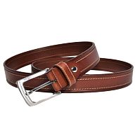 Ремень кожаный 35 мм толщ. 4 мм Красно-коричневый  - купить для кожевенного хобби