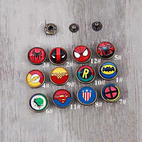 Кнопки пробивные 18 мм Супергерои фото 3