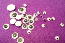 Глазки черно-белые приклеивающиеся для игрушек 10 шт