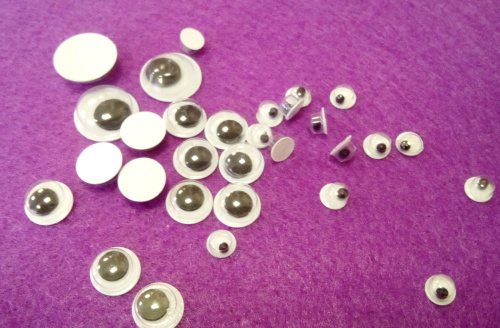 Глазки черно-белые приклеивающиеся для игрушек 10 шт Глазки черно-белые приклеивающиеся для игрушек 10 шт