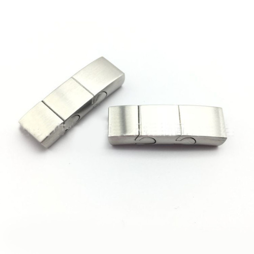 Замок 8х3 мм для плоских браслетов Сталь Трехсекционная фото 4