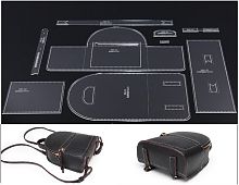 УЦЕНКА! Шаблоны-лекала для рюкзачка XBS-02 Большой  - купить для кожевенного хобби