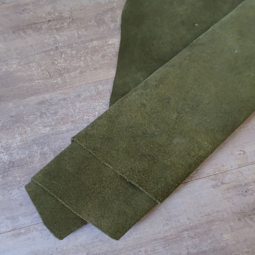 Кожа Велюр 1,4 мм Хаки фото 2