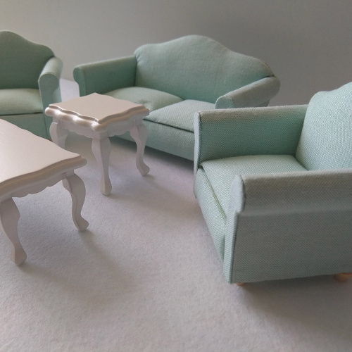 Набор мебели для кукол Гостиная 5 предметов Мятный  D JY-0101 - фото товара фото 3