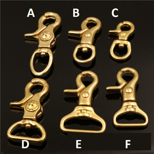 Карабин поворотный Латунь SL-001 фото 6