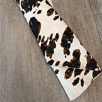 Кожа с ворсом КРС 1,1 мм Корова черно-коричневая пятна