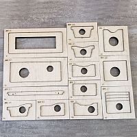 Штанцформы (вырубные штампы) для портмоне Контур 058  - купить для кожевенного хобби