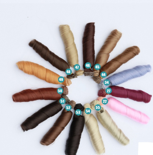 Трессы для кукол 15 см Локоны BJD  фото 4