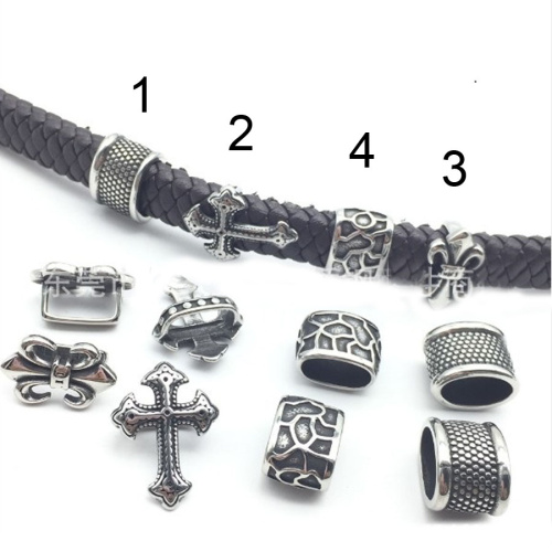 Бусины 12х6мм для плоских браслетов Сталь Бусины 12х6мм для плоских браслетов Сталь