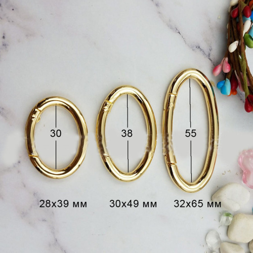 Кольцо-карабин разъемное 30-55 мм Овальное фото 3