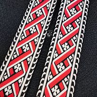 Лента ременная стропа 50 мм Красная спираль  - купить для кожевенного хобби