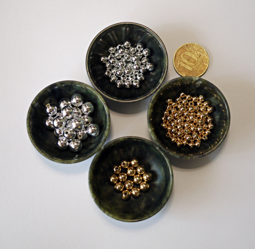 Бусины гладкие золотые фото 5 Бусины гладкие золотые фото 5