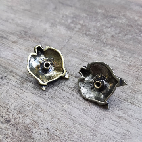 Кончо для кожаных изделий 28 мм Волк Латунь фото 2