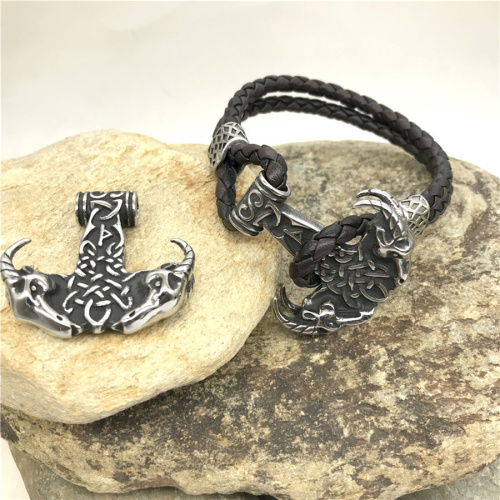 Коннектор 5 мм для круглых браслетов Руна Тор Сталь  BR-KZ31 - фото товара фото 2