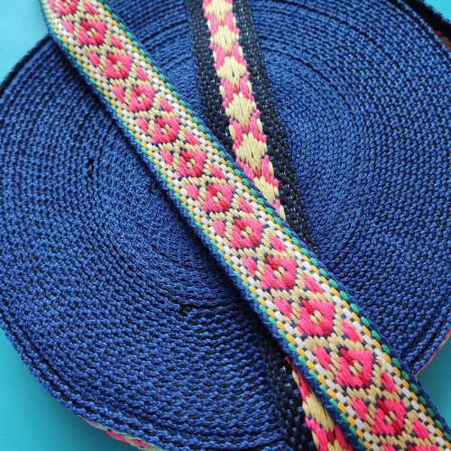 Лента текстильная 22-25 мм Вышивка Ассорти фото 3