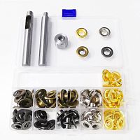 Люверсы 10 мм, набор 40 шт. с инструментами  для установки  - купить для кожевенного хобби