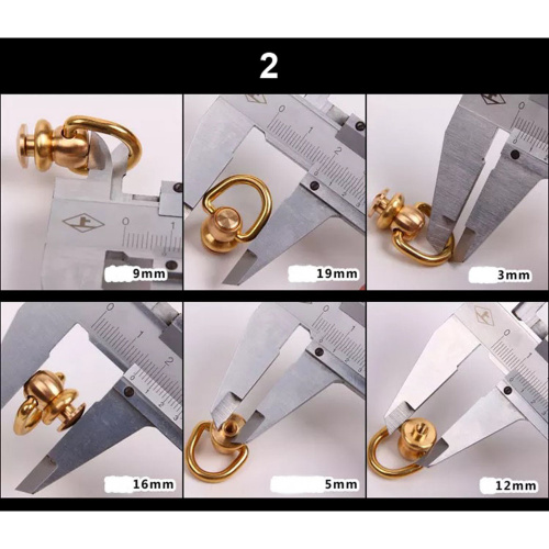 Кнопки кобурные поворотные с кольцом Латунь фото 4