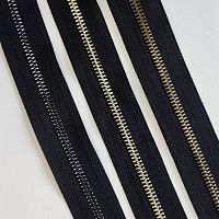 Молния металлическая №5 рулонная двухстороняя Цена за 10 см