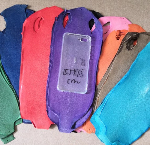 Кожа ската натуральная 10х30 см шлифованная фото 15