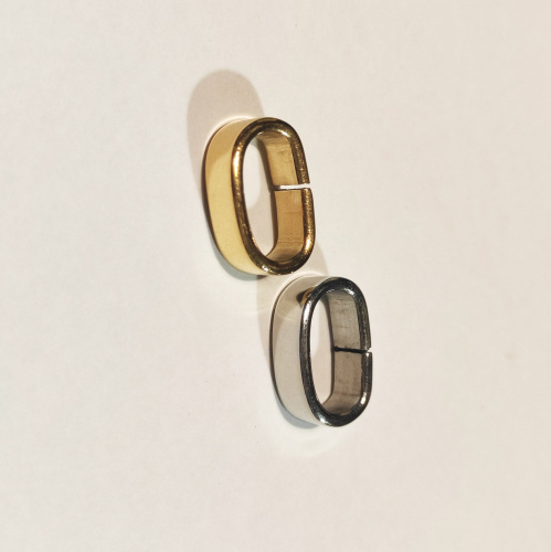 Бусина 12х6 мм для плоских браслетов Классика Сталь фото 6