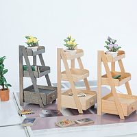 Полка напольная для кукол с выдвижным ящиком 