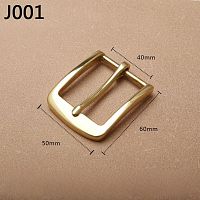 Пряжка 39 мм латунная Золото арт. J001  - купить для кожевенного хобби