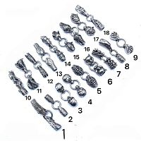 Концевик 8 мм с кольцом Животные Сталь