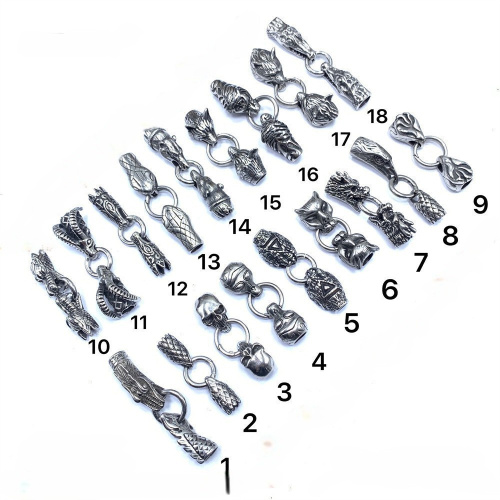 Концевик 8 мм с кольцом Животные Сталь