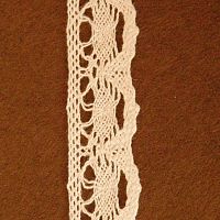 Тесьма хб вязаная Кремовая 28 мм  - купить для кожевенного хобби