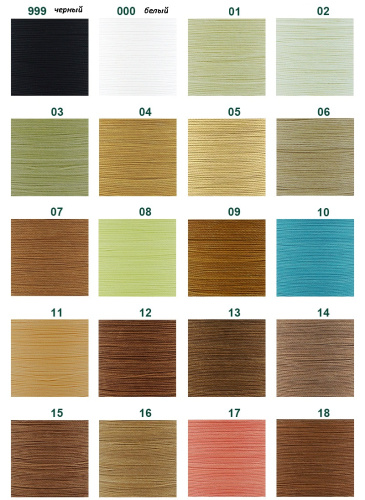 Нить для кожи вощеная 1 мм плоская Galaces 20 м фото 9