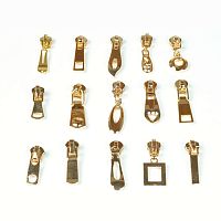 Бегунок с пуллером для молнии №5 золото