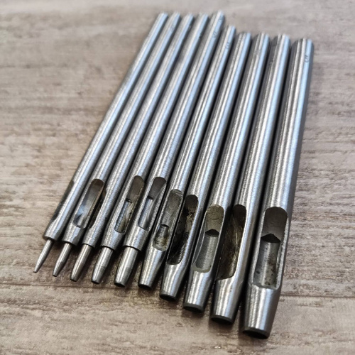 Пробойники для кожи диаметр 0,5-5,0 мм Набор 10 шт | Галерея фото | Pava.pro Пробойники для кожи диаметр 0,5-5,0 мм Набор 10 шт - фото товара