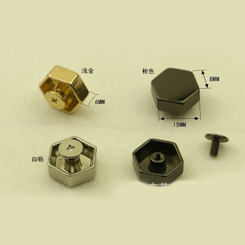 Пукля (ножка) для сумок шестигранная фото 5 Пукля (ножка) для сумок шестигранная фото 5