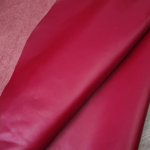 Кожа КРС 1,2-1,4 мм Бергамо Темно-красный фото 3