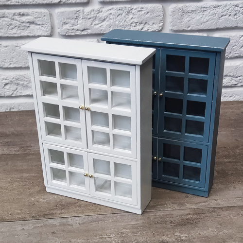 Шкаф для кукол посудный большой Белый/Серый Шкаф для кукол посудный большой Белый/Серый